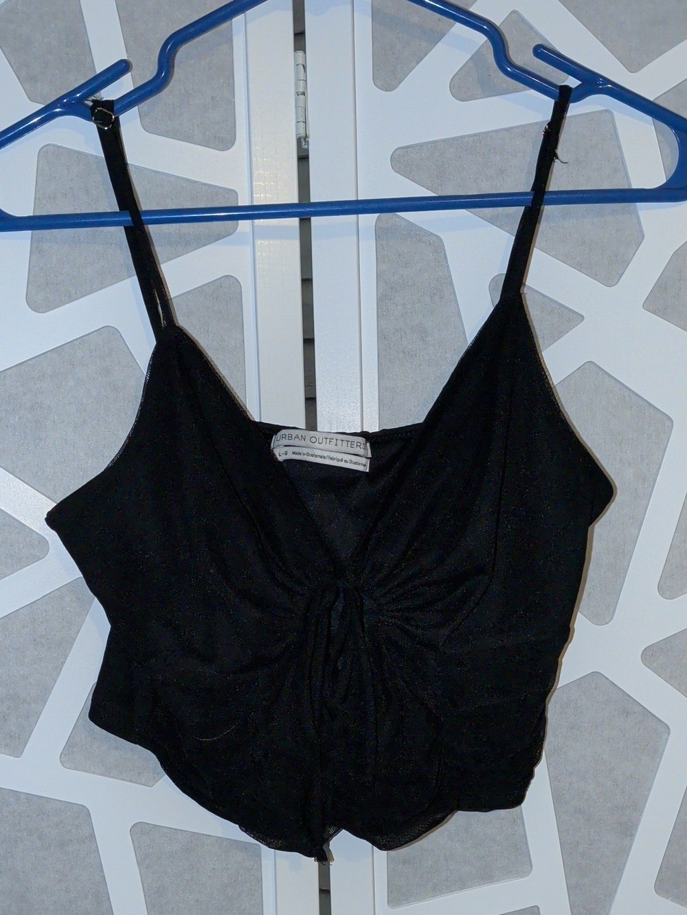 Urban Outfitters Black Ruched Tie-Front Camisole